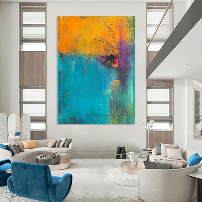 Colorful Abstract with Lines for Creative Studio & Vibrant Restaurant STSC405