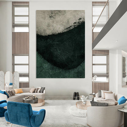 Textured Green Abstract Art for Nature - Inspired Spa & Industrial - Style Lounge DLZ1386