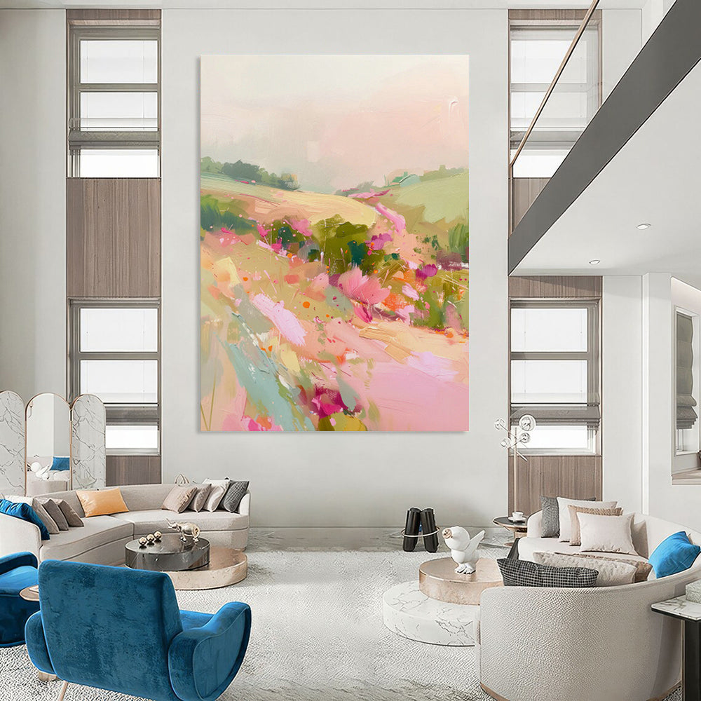 Pastoral Landscape Oil Painting for Countryside B&B & Flower Shop DLZ0652