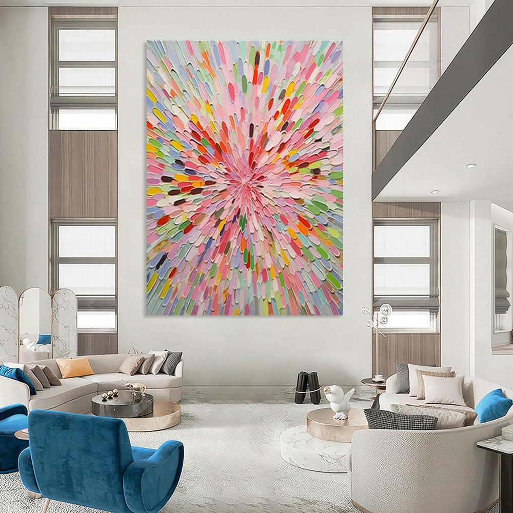 Colorful Petal Burst Art for Garden - Themed Nursery & Floral Event Venue DLZ1558