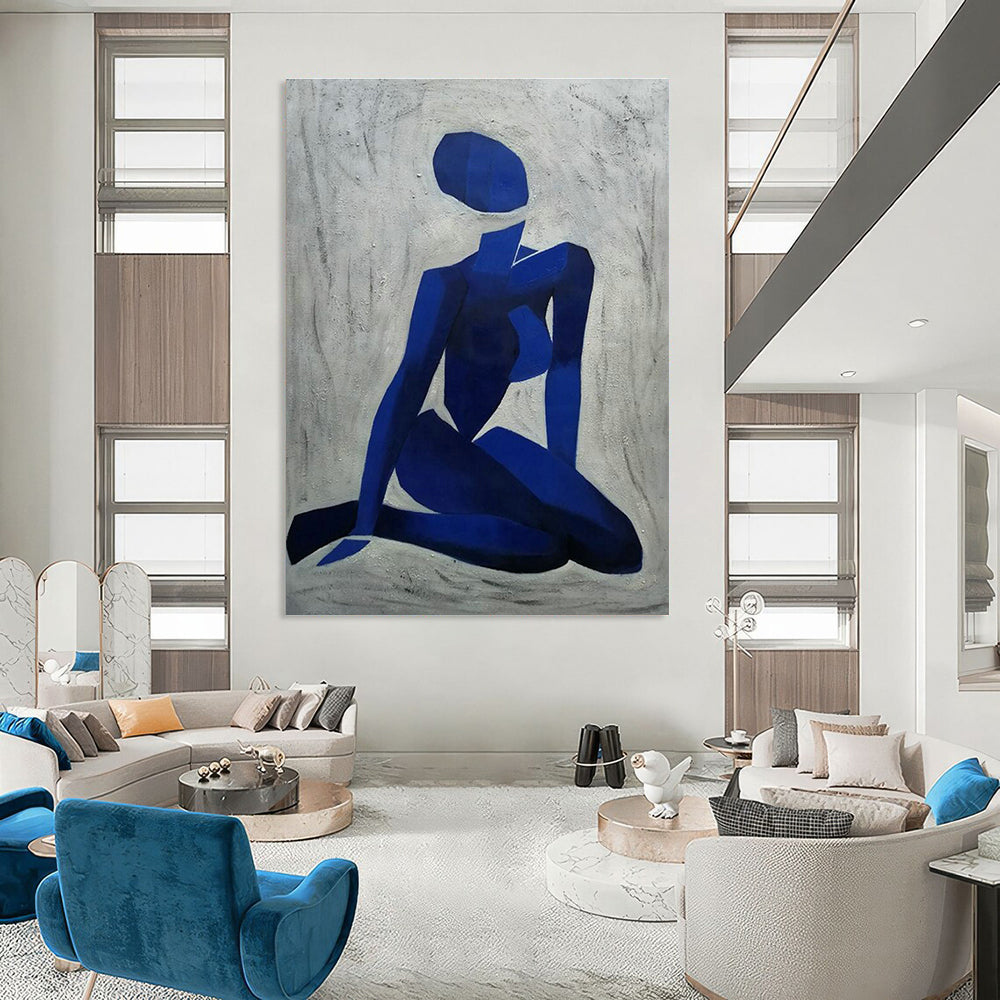 Custom Large Handmade Abstract Painting for Bedroom & Living Room DLZ2270