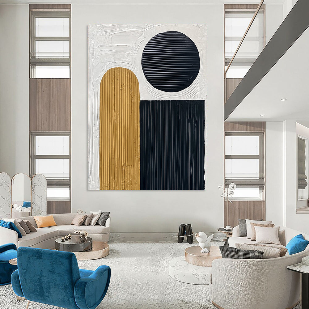 Geometric Textured Abstract for Minimalist Home Office & Art Gallery Corridor STSC451
