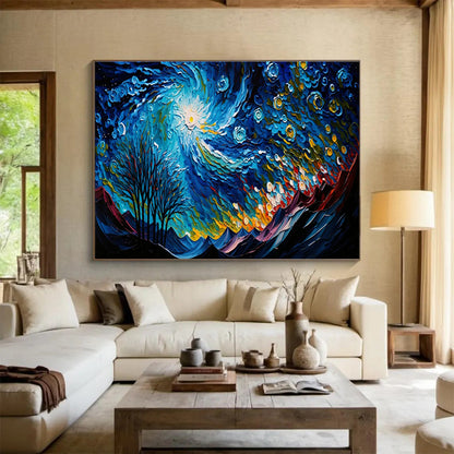 Starry Night & Mountain Art for Adventure - Lover’s Home Office Walls DLZ3269