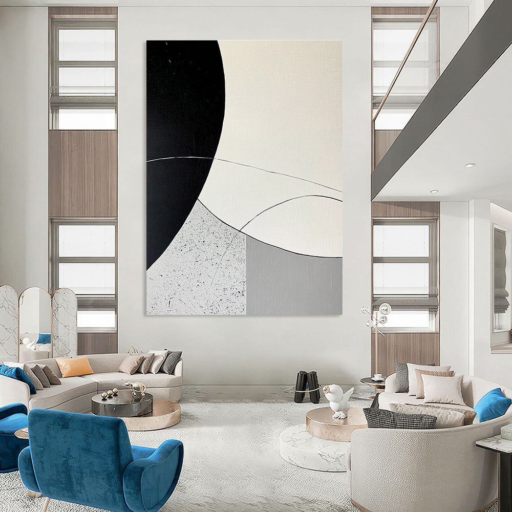 Monochrome Geometric Minimalism for Industrial - Chic Loft & Contemporary Art Space STSC436