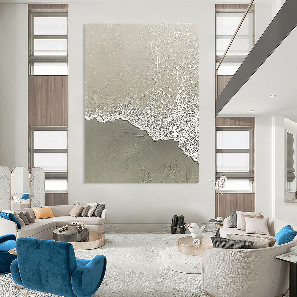 Grey Beach Foam Textures for Modern Minimalist Office & Industrial - Inspired Art Space STSC955