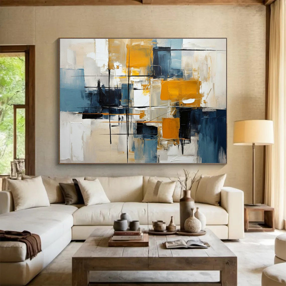 Geometric Color - Block Abstract Art for Modern Office Break Rooms DLZ2567