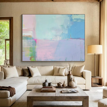 Soft - Color Block Collage Art for Minimalist Nursery DLZ2865