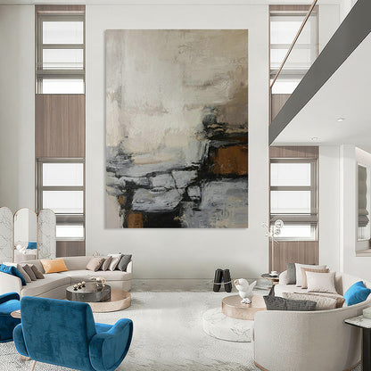 Neutral Toned Abstract Art for Bedroom & Home Office DLZ0396