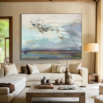 Sea View Abstract Art for Coastal Home Office Studios DLZ2580