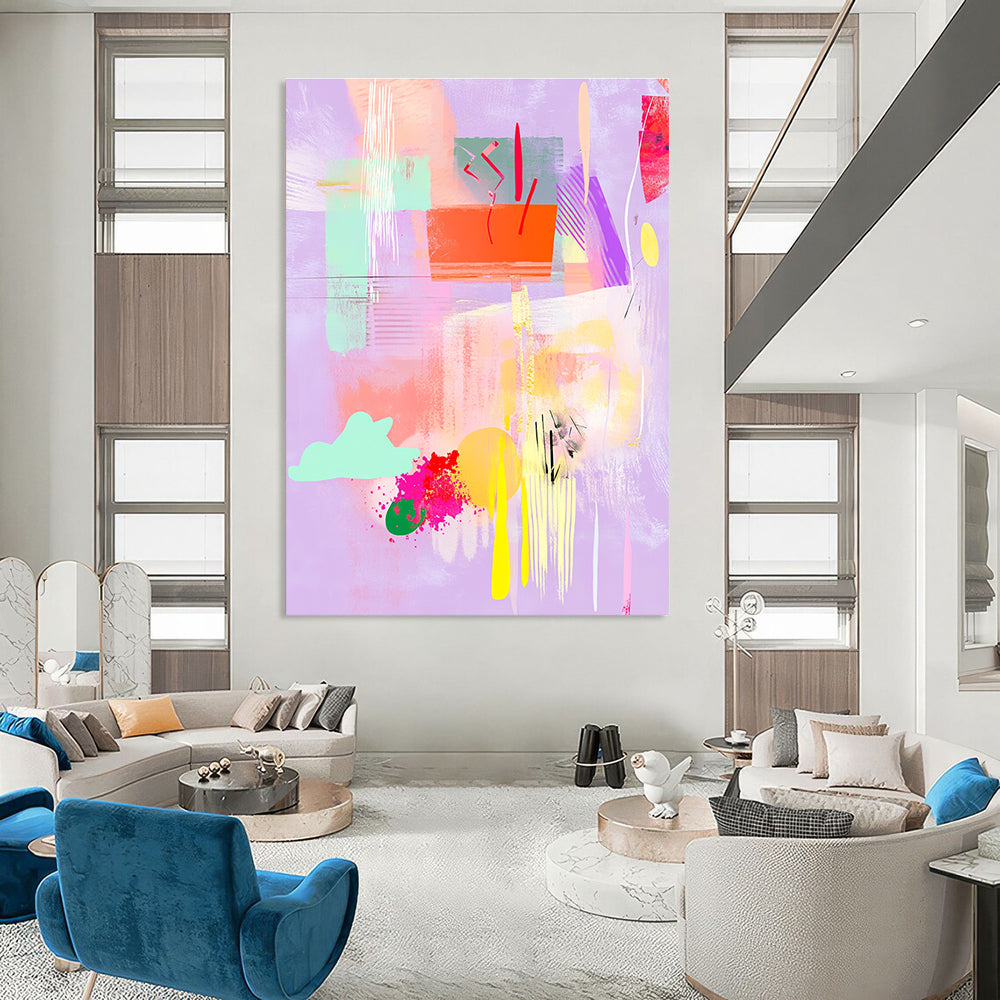 Playful Pastel Abstract for Kids’ Creative Space & Feminine Boutique STSC546