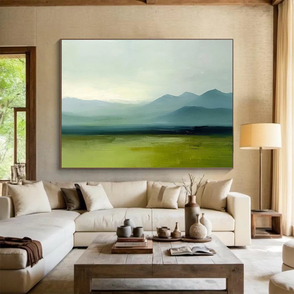 Misty Mountain Landscape Art for Spa Waiting Room & Nature - Inspired Home SC409