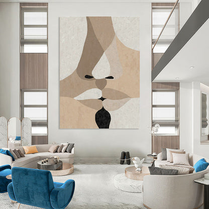 Abstract Face Collage Art for Bohemian Café & Art - Inspired Bedroom DLZ2065