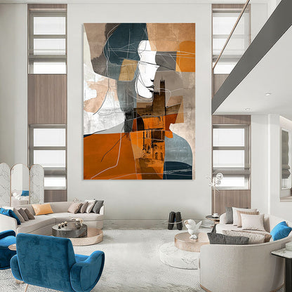 Abstract Portrait with Architecture for Modern Living Room & Art Gallery STSC540