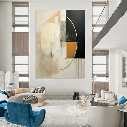 Geometric Abstract Art for Modern Office Reception & Minimalist Home Study DLZ1702