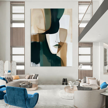 Abstract Geometric Face for Modern Art Gallery & Stylish Bedroom STSC749