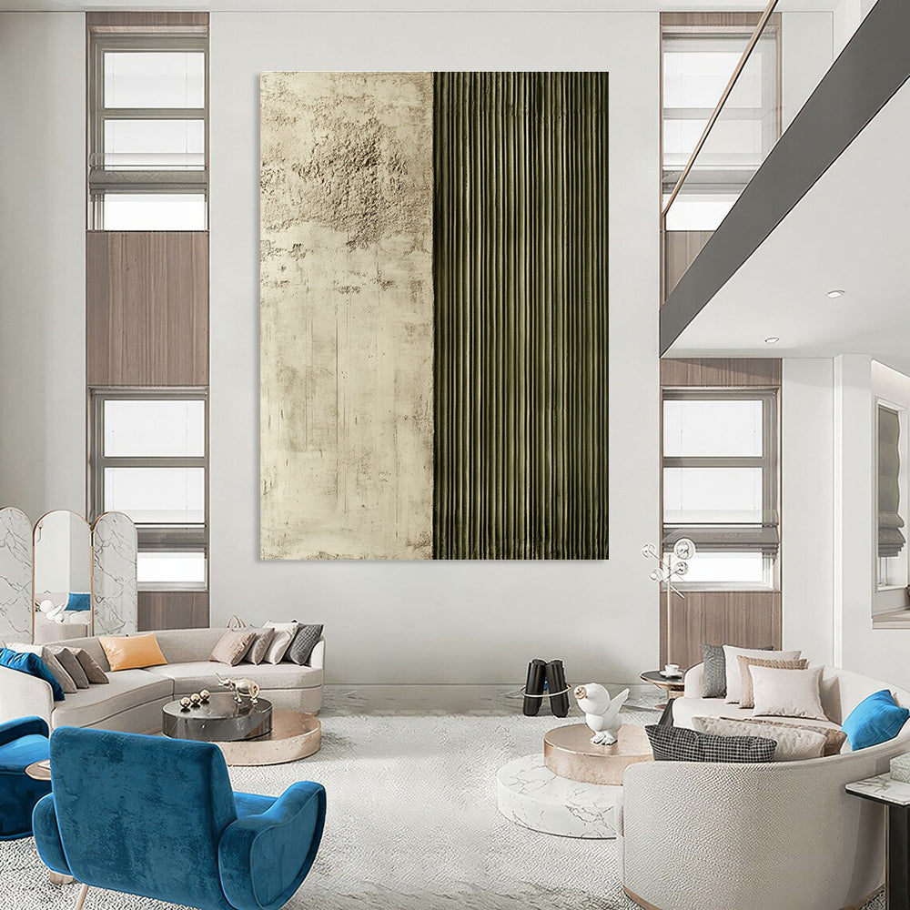 Textured Two - Tone Wall for Industrial - Chic Loft & Contemporary Art Studio STSC542