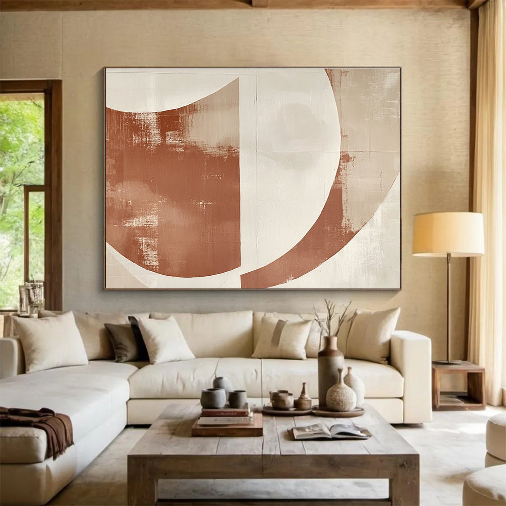 Minimalist Curved Shapes Art for Scandinavian - Style Bedroom & Art Gallery SC441
