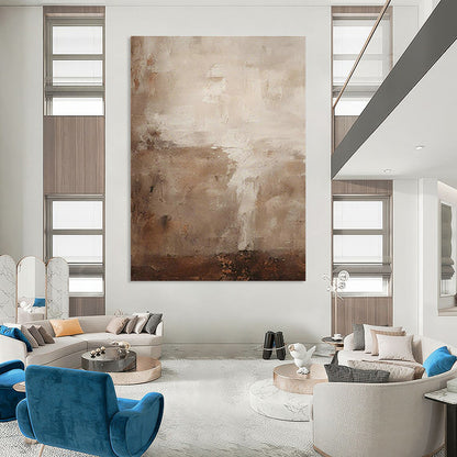 Beige Abstract Texture Art for Minimalist Living Room & Neutral - Toned Office DLZ2170