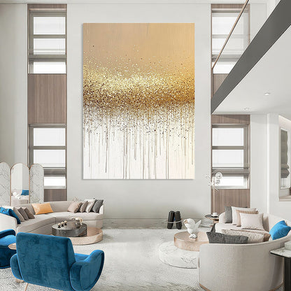 Golden Glitter Drip for Luxury Hotel Ballroom & Glamorous Home Dining Room STSC994