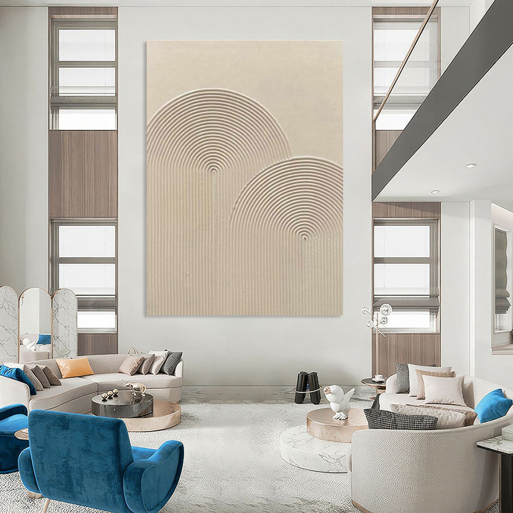 Light Brown Wave - Texture Art for Minimalist Home Study Desks DLZ0233