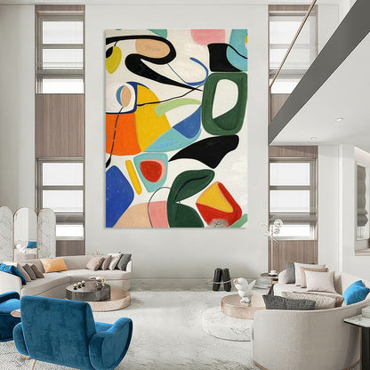 Playful Colorful Shapes Art for Children’s Playroom & Creative Coworking Space DLZ1469