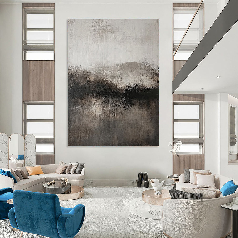 Monochrome Misty Landscape Art for Study & Library STSC080