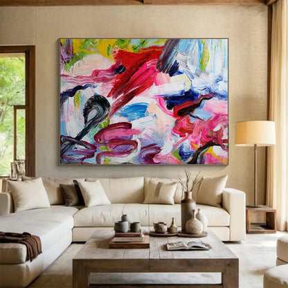 Colorful Stroke Abstract Art for Creative Studio Collaborative Spaces DLZ2681