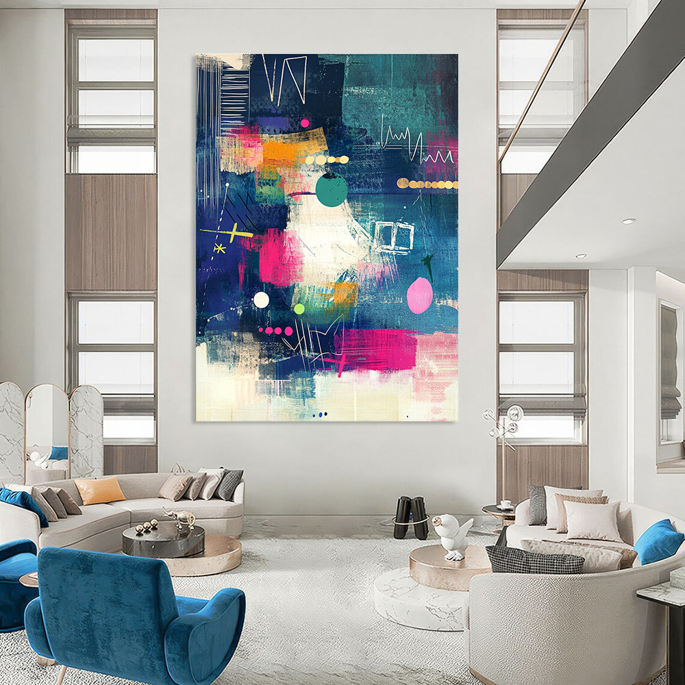 Colorful Abstract Composition for Creative Coworking Space & Art - Loving Café STSC966
