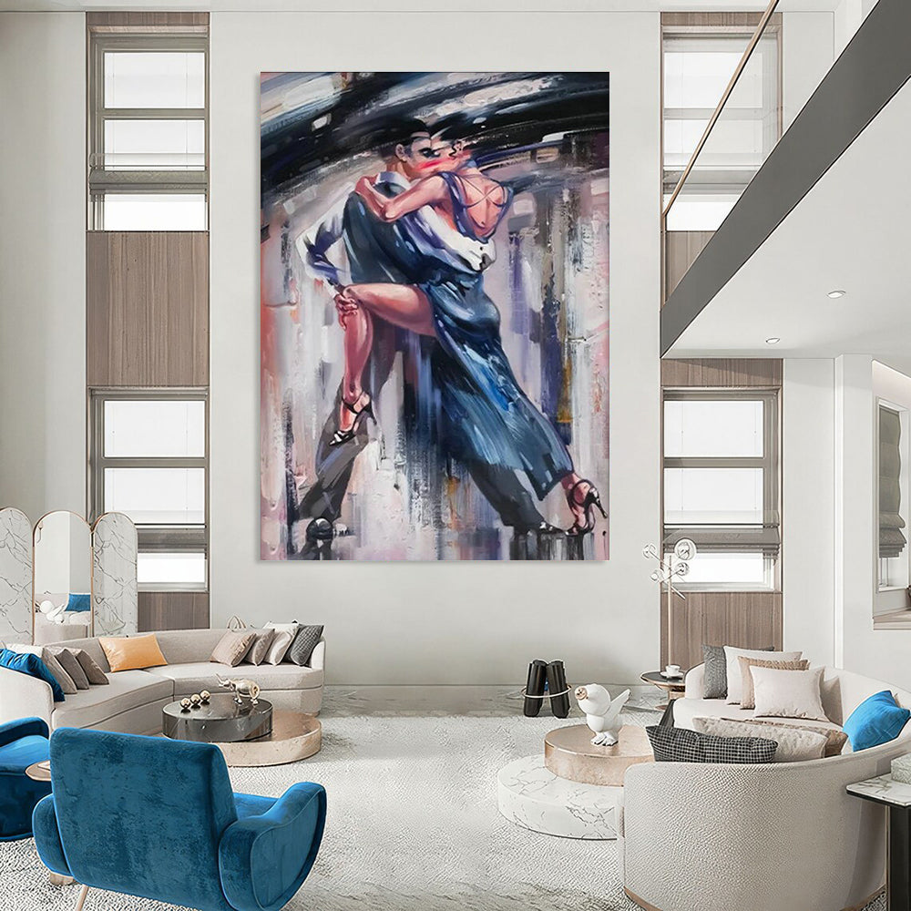 Dynamic Dance Couple Art for Ballroom & Latin Restaurant DLZ2332