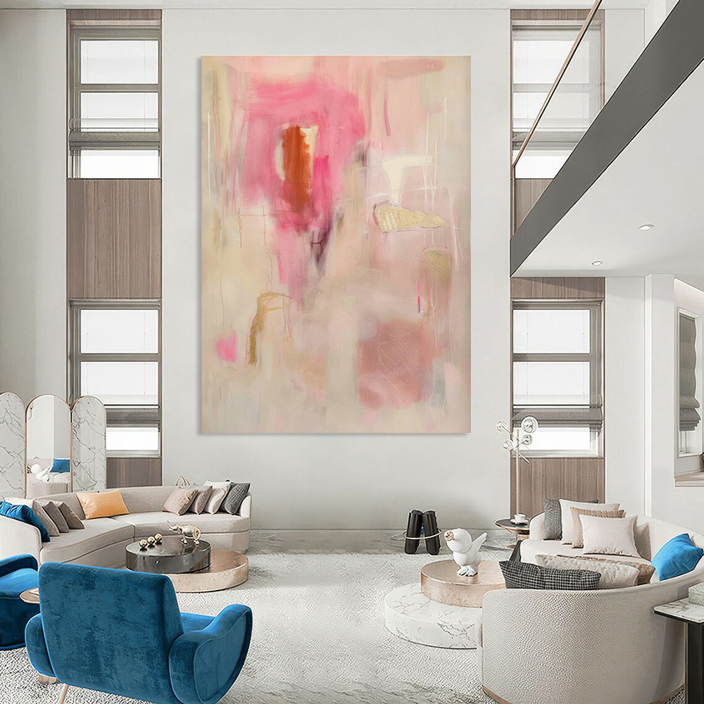Pink Abstract Art for Blush - Toned Bridal Suite & Creative Salon DLZ0717