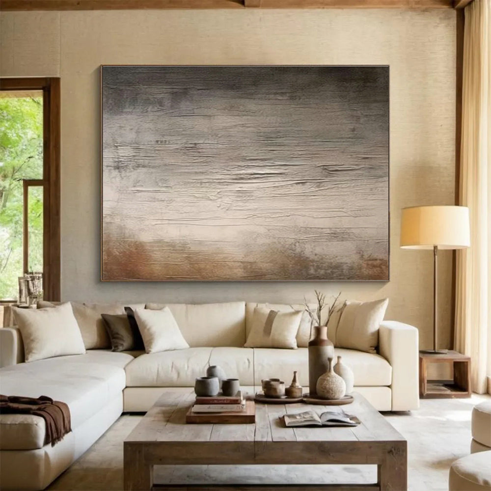 Edgy Textured Grey - Brown Art for Industrial - Style Loft Cool Vibes DLZ2711