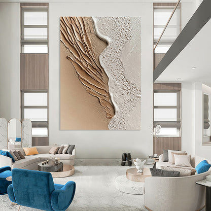 Textured Beach Scene for Coastal Home Dining Room & Wellness Retreat STSC943