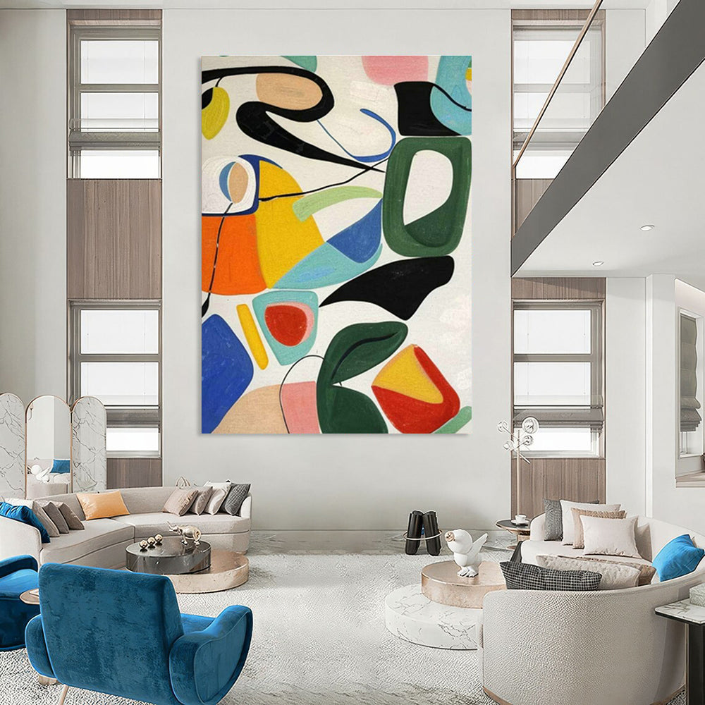 Colorful Geometric Abstract Art for Living Room & Boutique Café DLZ1193