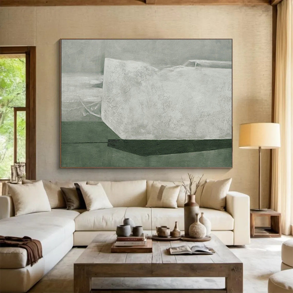 Gray - White Textured Abstract for Contemporary Art Studio DLZ2992