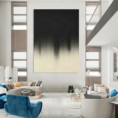 Black - White Gradient Abstract Art for Art Gallery Feature Walls DLZ0249