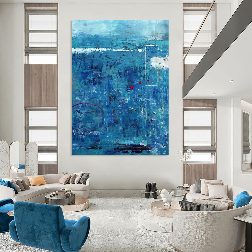Blue Abstract Art for Art Gallery & Home Spa DLZ1107