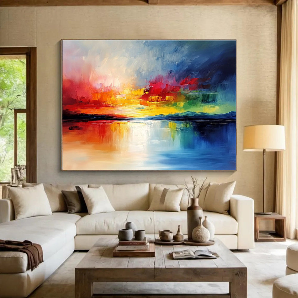 Rainbow Sunset Art for Creative Studio & Colorful Kids’ Room SC076