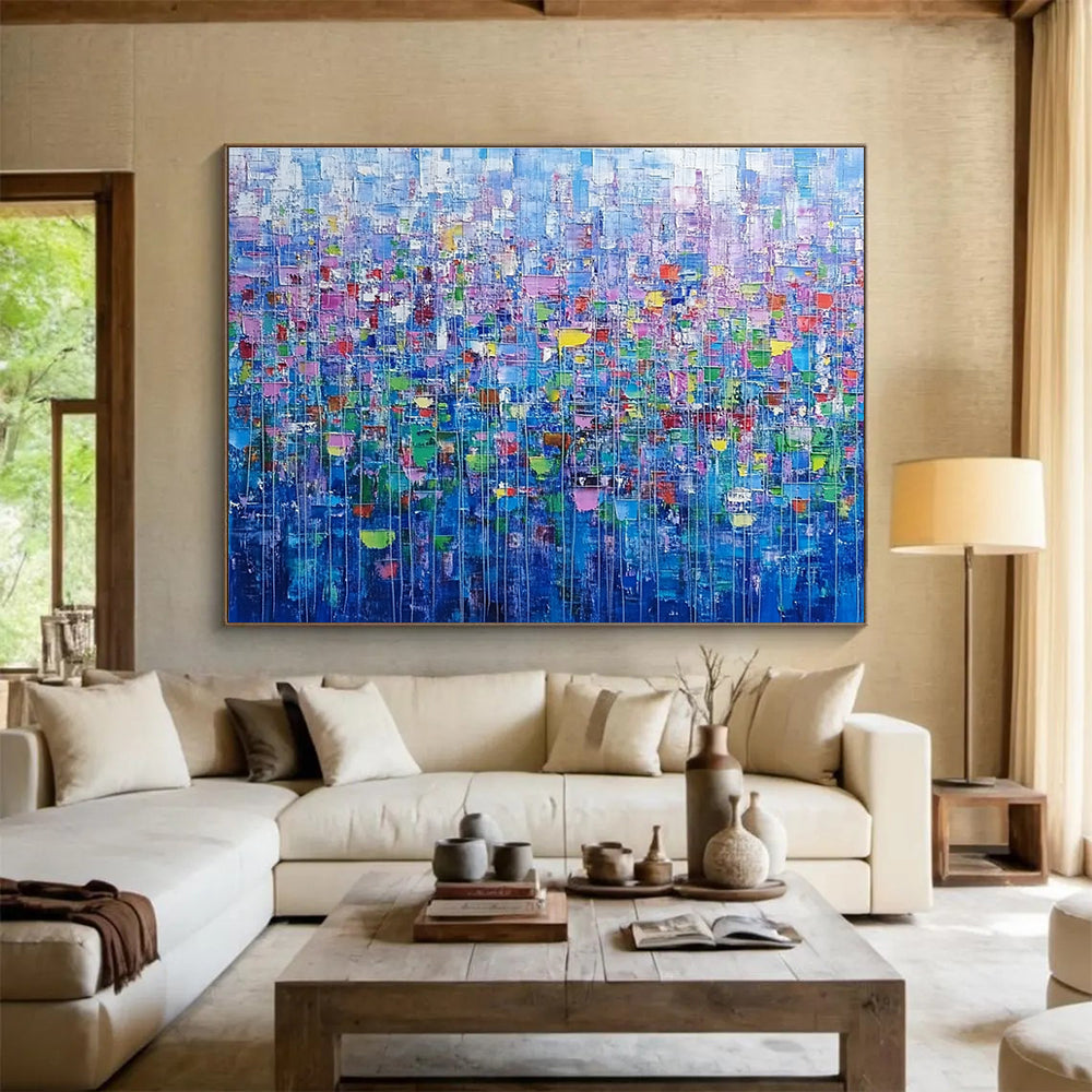 Colorful City Mosaic Art for Urban Apartment Living Room & Modern Art Café SC474