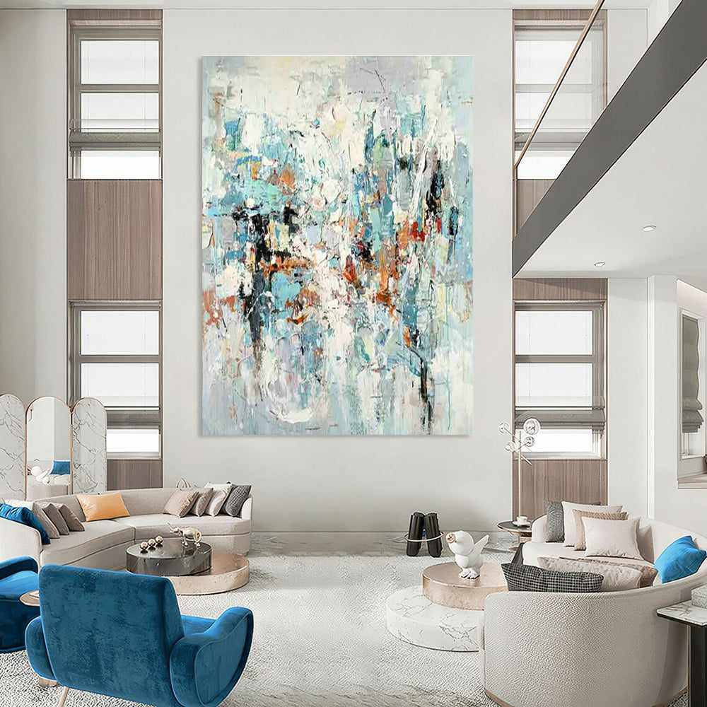 Light - Colored Abstract Art for Minimalist Bedroom & Yoga Studio DLZ1777