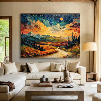 Dreamy Landscape Oil Painting for Nature - Lover’s Home Studios DLZ2636