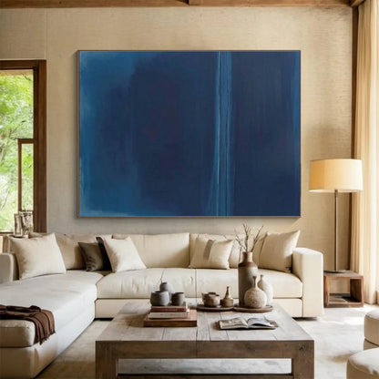 Blue Minimalist Abstract Art for Modern Home Offices DLZ2483