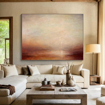 Warm Brown Sea View Art for Desert - Themed Restaurant Private Dining DLZ3159