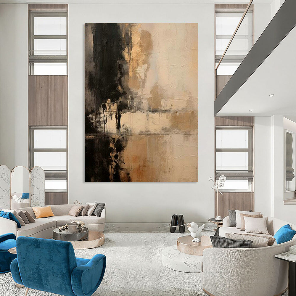 Brown - Black Abstract Art for Living Room & Office DLZ0387