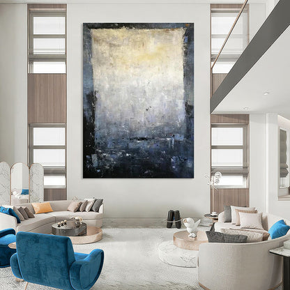 Gray - White Abstract Square Art for Library & Hallway DLZ2277