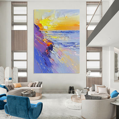 Impasto Beach Scene for Bohemian Beach House & Art Gallery Exhibition STSC202