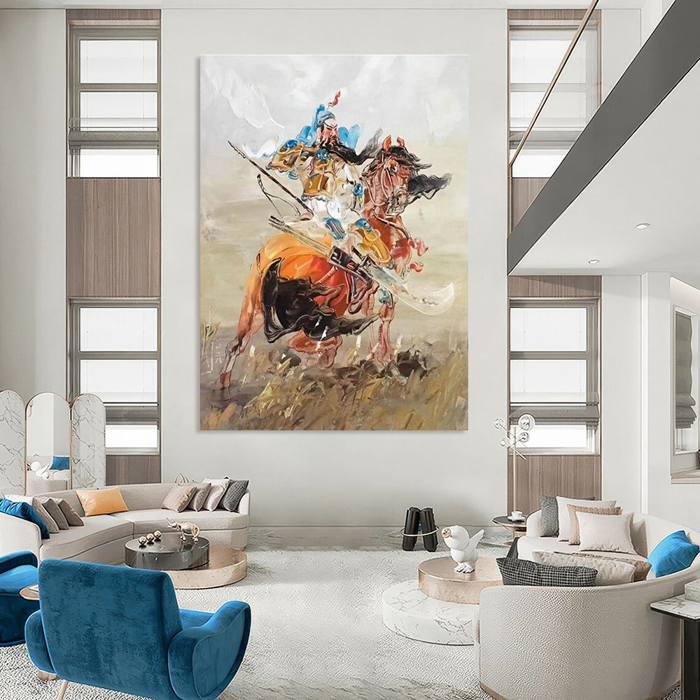 Asian - Inspired Warrior Art for Cultural Center & Traditional Restaurant DLZ2290