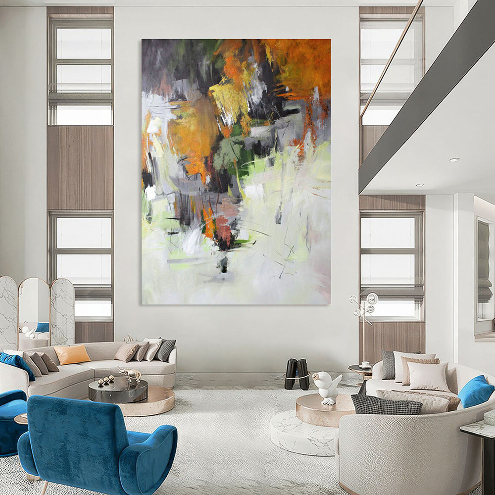 Colorful Abstract Landscape Art for Living Room & Garden Room DLZ0403