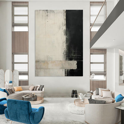 Black - White - Gray Abstract Art for Office & Living Room DLZ0333