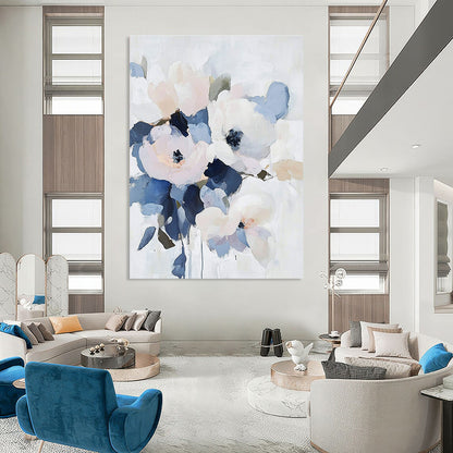 Soft - Toned Flower Bouquet Art for Nursery & Café STSC053