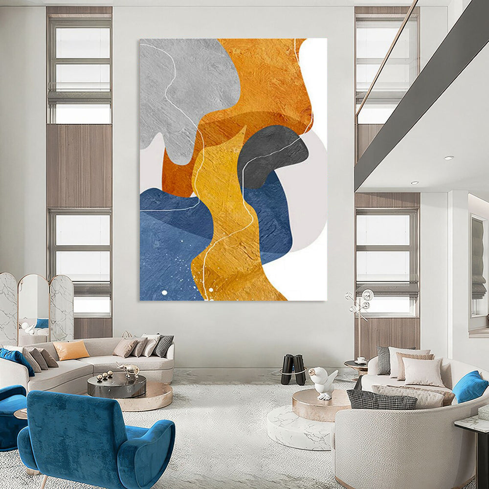 Color - Blocked Abstract Art for Modern Office & Contemporary Living Room DLZ2250